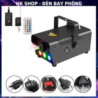 Máy phun khói tạo hiệu ứng sân khấu 600w 3 đèn led rgb dùng cho sân khấu , bay phòng , bar , đám cưới