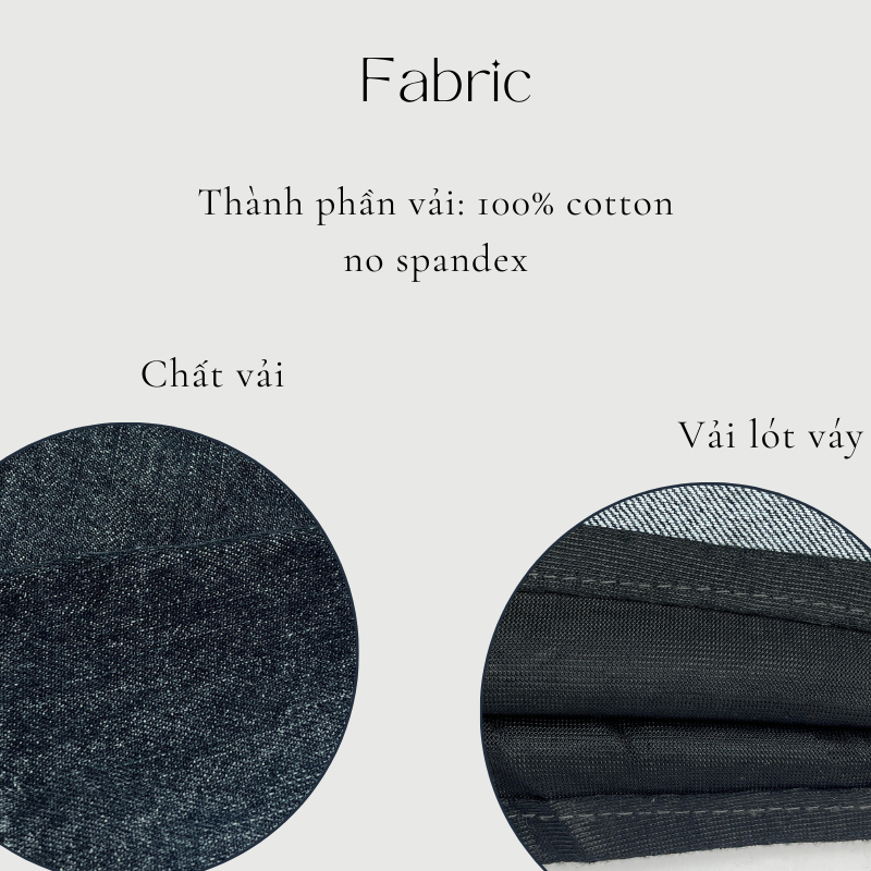 Chân váy bò ngắn, Chân váy jean 2 túi trước siêu hot 2024