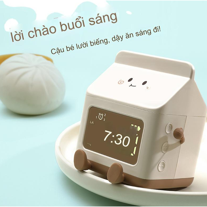 Đồng hồ hình hộp sữa dễ thương