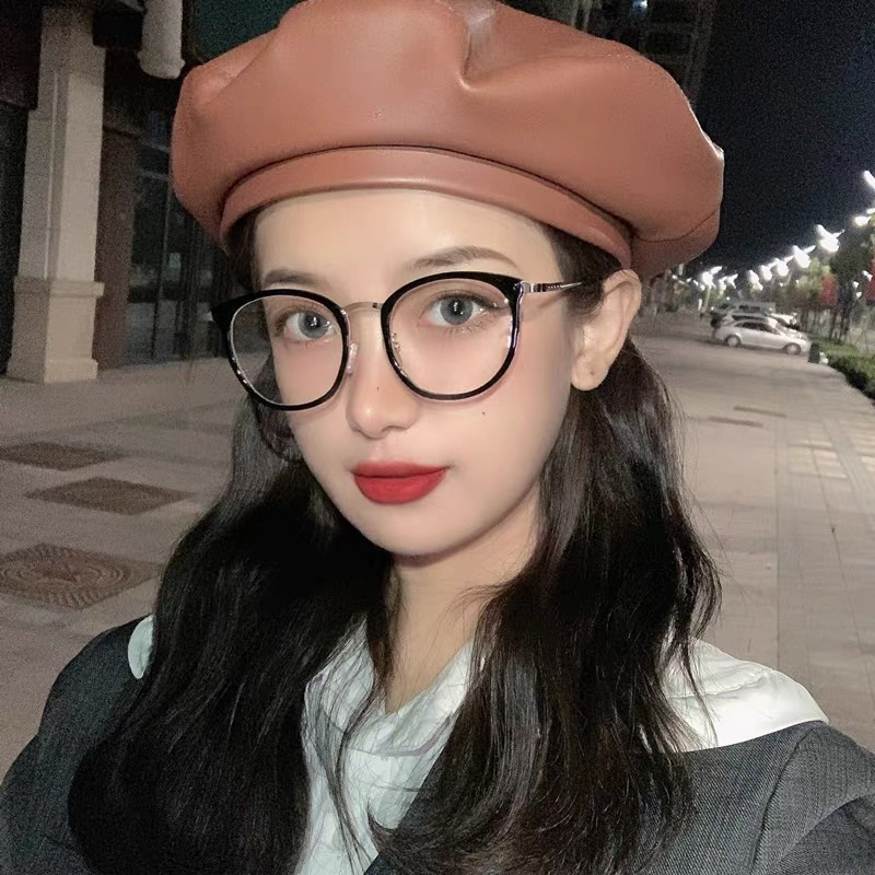 Gọng Kính Cận Kim Loại Nam Nữ Mắt Tròn Nhiều Màu Thời Trang Tiktok Hot 9228