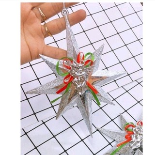 Ngôi sao 8 cánh thiên thần trang trí cây thông giáng sinh - dây treo sao thiên thần decor noel