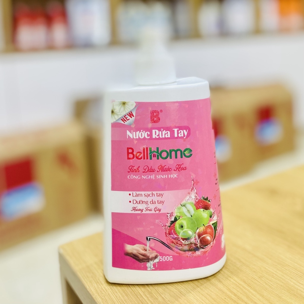 Nước Rửa Tay Sinh Học Bell Home 500ML Hương Nước Hoa, Diệt khuẩn, An Toàn Cho Da Tay