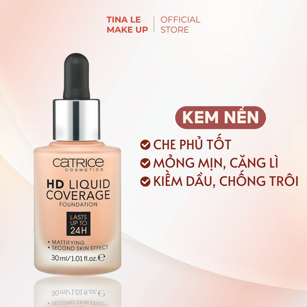 Kem Nền Catrice 24H -kem nền kiềm dầu độ che phủ cực cao