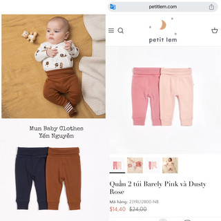 ( Size 0-12M) Quần dài cạp cao xuất Âu cho trẻ sơ sinh