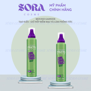 Mousse Garnier tạo kiểu và giữ nếp tóc 192g Mousse Curl Construct