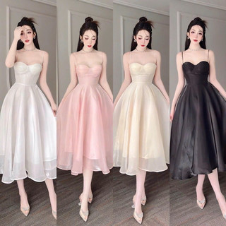 Đầm tơ ánh kim