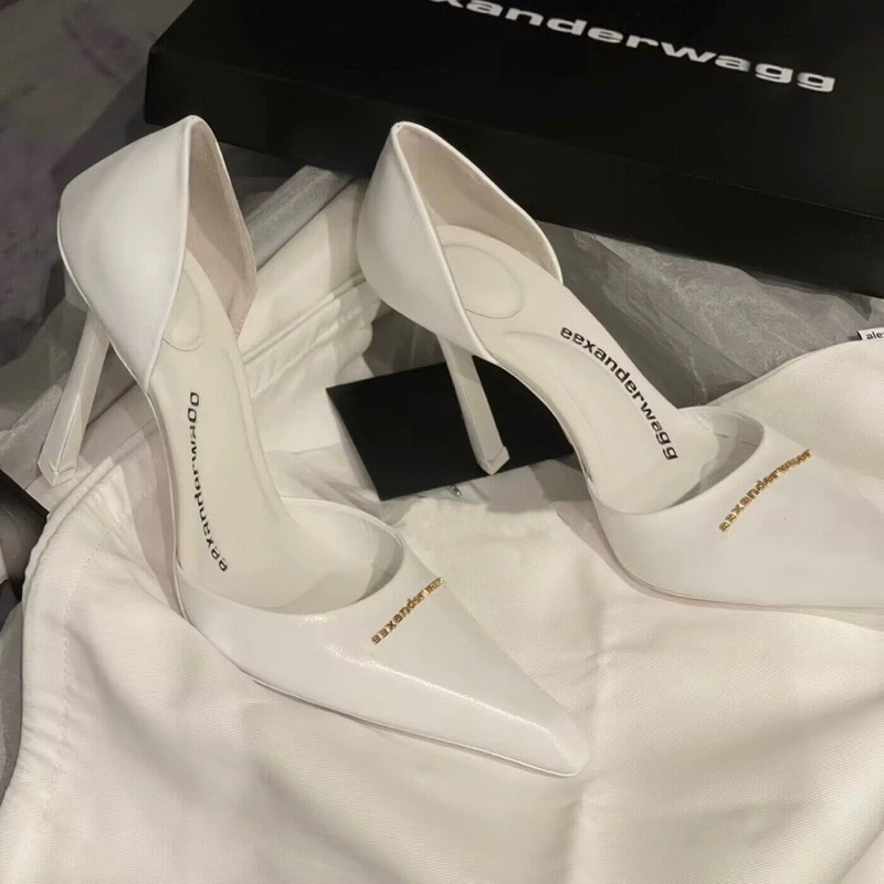 Giày Alex mũi nhọn hở eo sang trọng da mềm 1658A