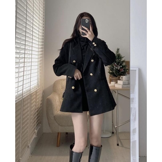 Áo blazer 6 khuy nữ hai lớp có độn vai,áo khoác blazer siêu xinh siêu sang chảnh hợp các dịp lễ TX 41