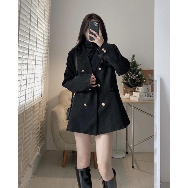 Áo blazer 6 khuy nữ hai lớp có độn vai,áo khoác blazer siêu xinh siêu sang chảnh hợp các dịp lễ TX 41