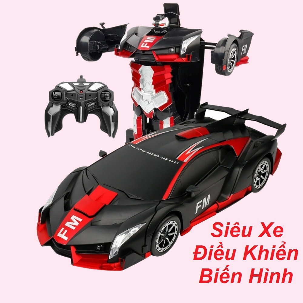Ô tô điều khiển từ xa xe điều khiển từ xa xe biến hình robot có đèn quay 360…