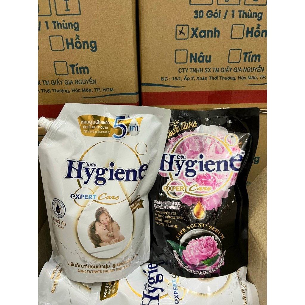 Nước xả vải Hygiene Thái Lan đậm đặc lưu hương lâu hơn túi 1150ml