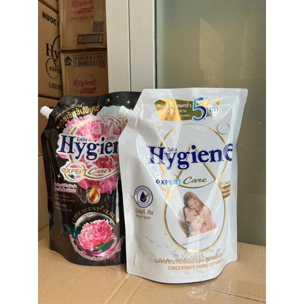 Nước xả vải Hygiene Thái Lan đậm đặc lưu hương lâu hơn túi 1150ml