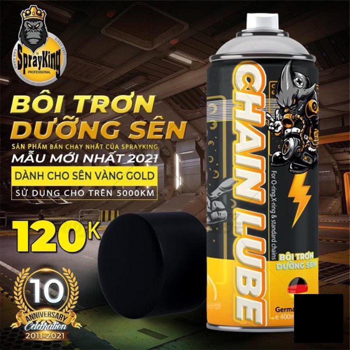 Xịt Dưỡng Sên SPRAYKING + Xịt Rửa Sên SPRAYKING + Phục Hồi Nhựa Nhám SPRAYKING 400ml
