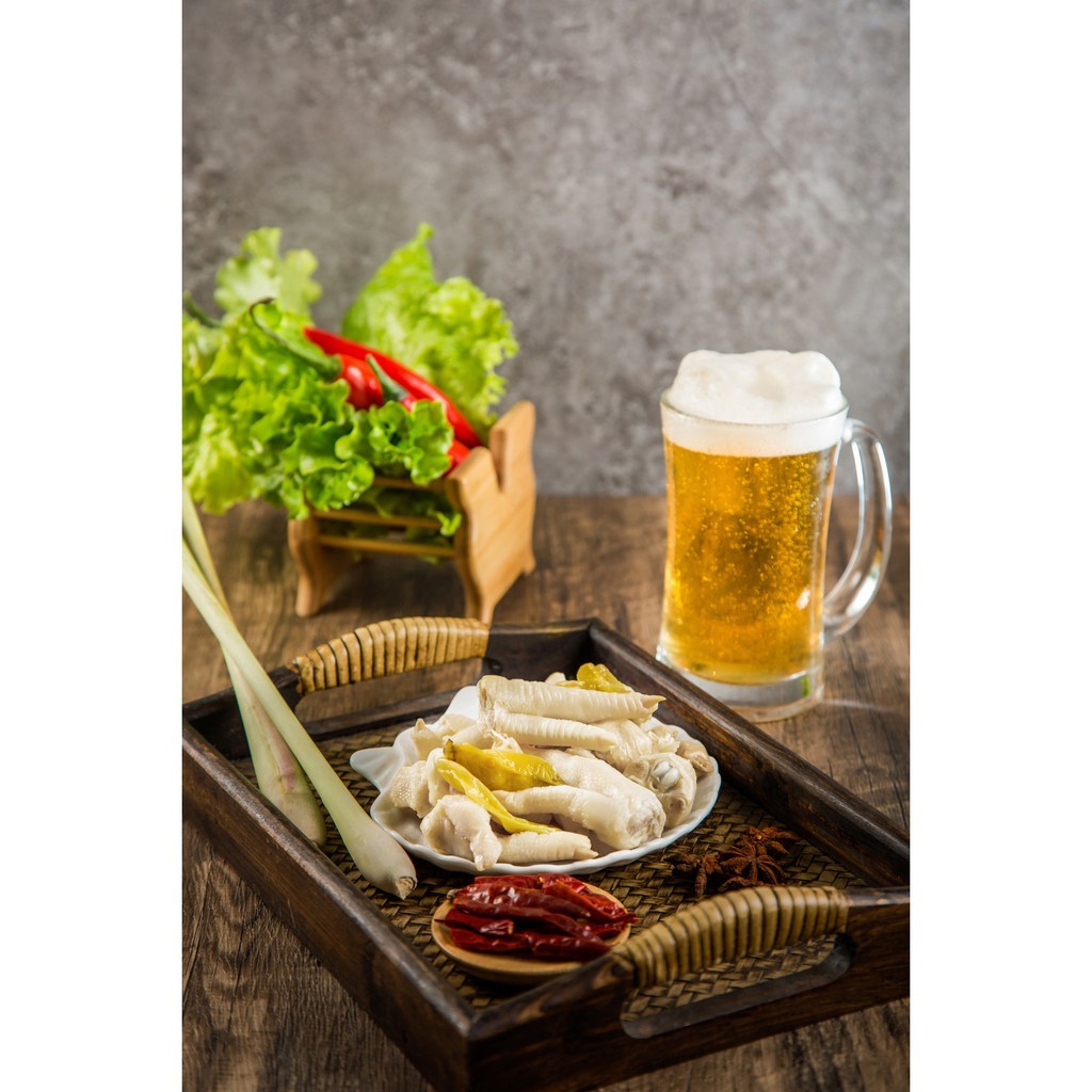 Chân gà chua cay gói lớn xanh 90gr chặt khúc ăn vặt tiện lợi