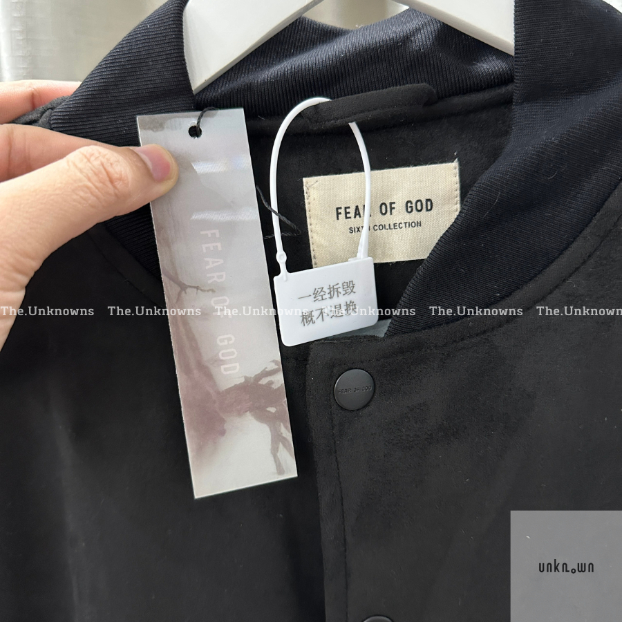 👑👑-Áo Khoác FOG Sixth Collection Paneled Varsity Jacket Black,áo khoác bomber Jacket FOG 6th cao cấp