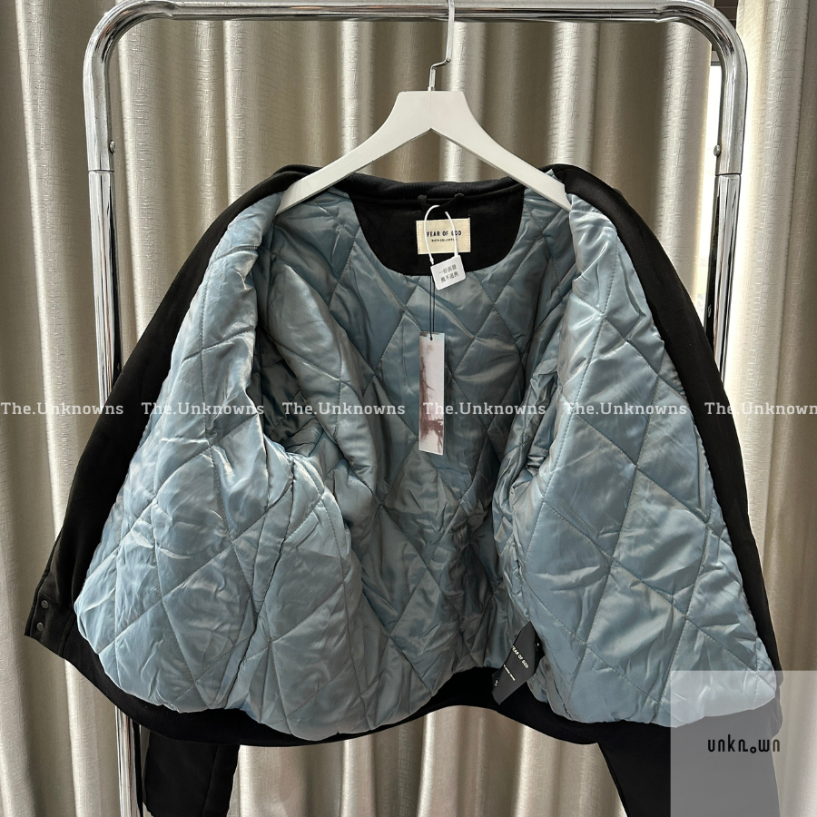 👑👑-Áo Khoác FOG Sixth Collection Paneled Varsity Jacket Black,áo khoác bomber Jacket FOG 6th cao cấp