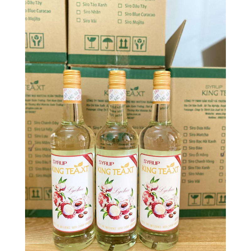 Siro Vải KINGTEA.XT  Chai 800ml