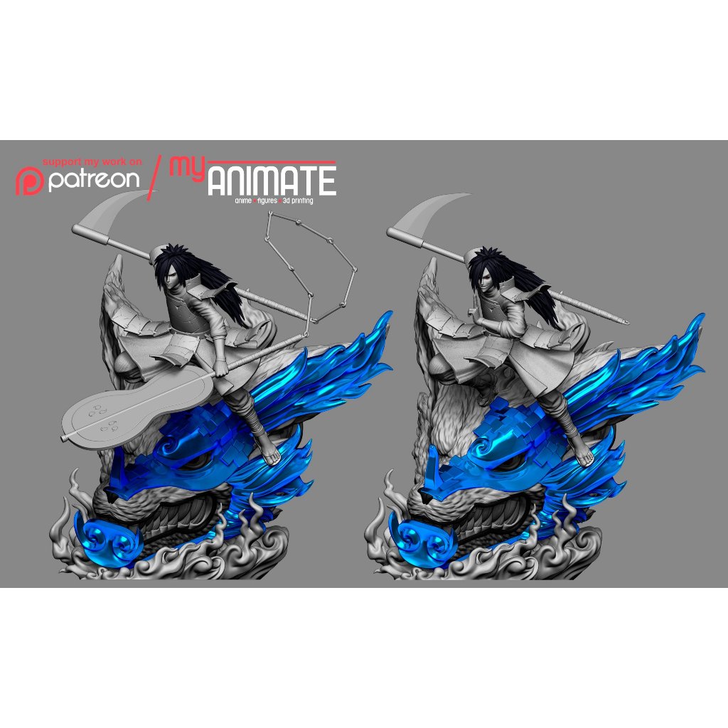 [In 3D Resin] Mô Hình Madara+Kurama Naruto