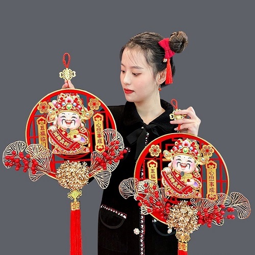 Dải Treo Ông Thần Tài Hoa Kim Tiền Lắc Lư Trang Trí Tết Mang Lại May Mắn Thịnh Vượng Cho Gia Chủ