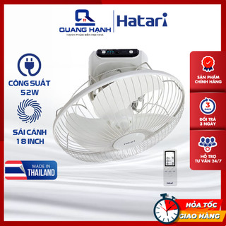 Quạt đảo trần Hatari Thái Lan HT-C18R1 HT-C18R1(S) Bảo hành 12 tháng [Hàng chính hãng]
