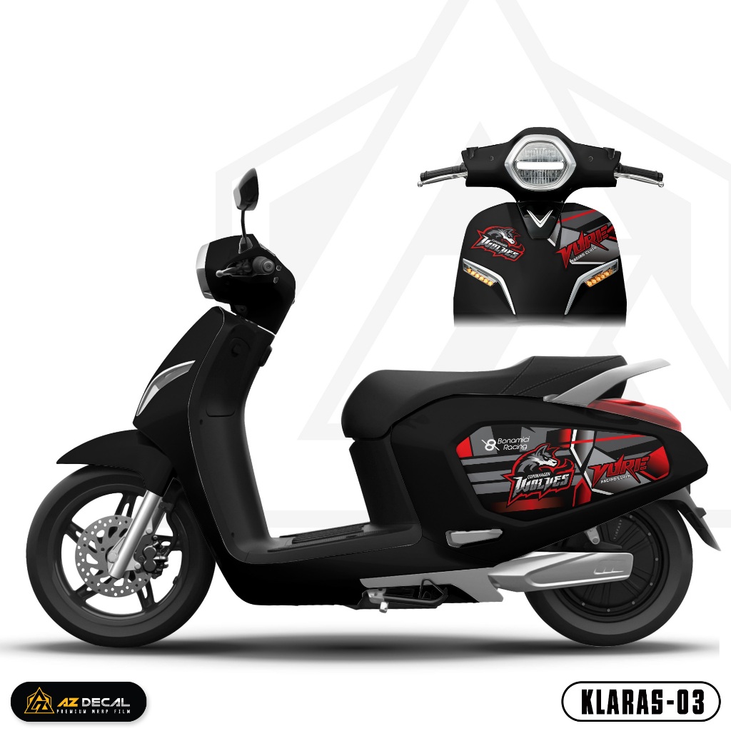 Tem Xe Klara S Vinfast Mới Lạ | KLARAS-03 | Team Decal Hình Dán Rời Xe Máy Đẹp Chất Dễ Dán Tại Nhà