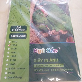 Giấy in ảnh 135g khổ a4