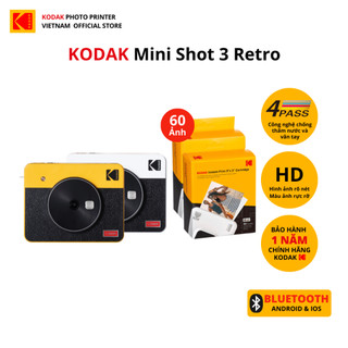  Máy chụp ảnh lấy ngay Kodak Photo Printer - Kodak Mini Shot 3 Retro C300R - Hàng chính hãng - Bảo hành 1 năm 