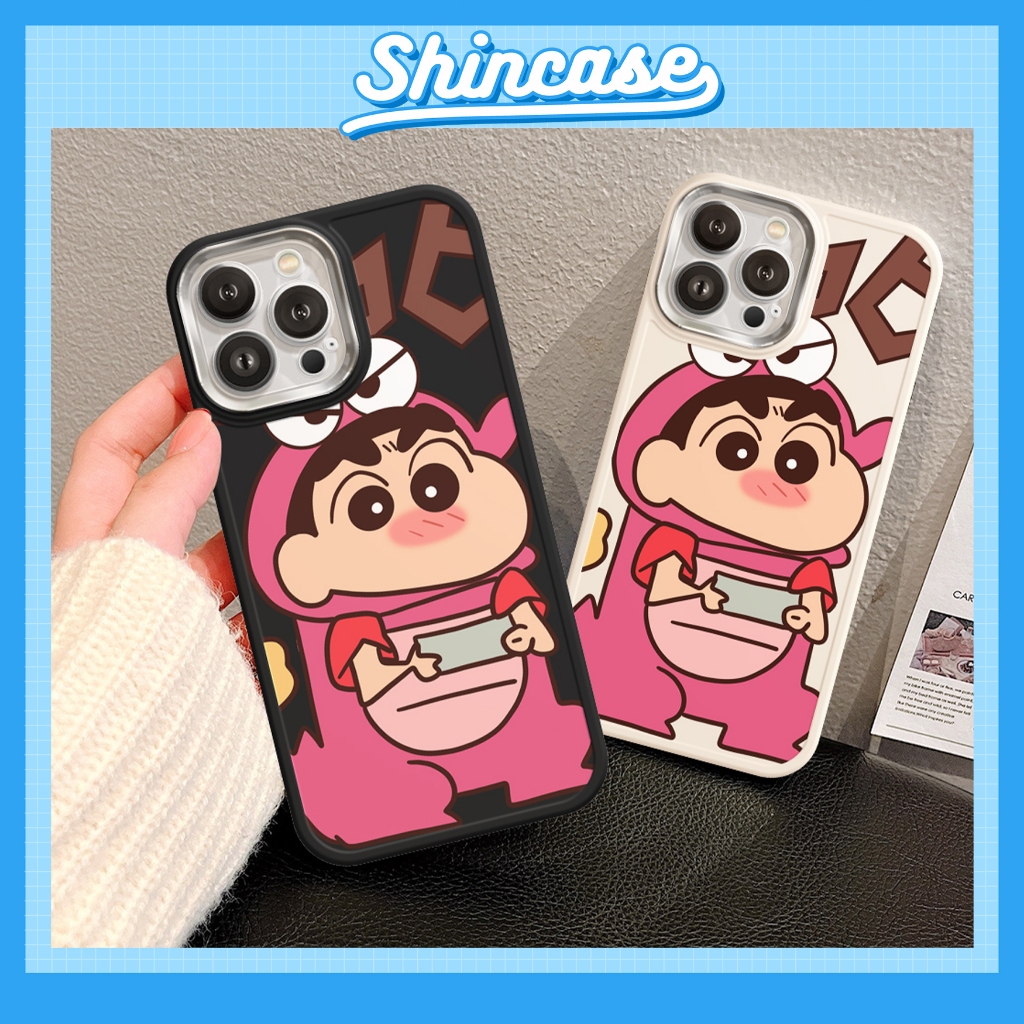 Ốp Lưng Điện Thoại Iphone Shin Dino mạ kim loại 6s/6splus/7/7plus/8/8plus/x/xs/11/12/13/14/pro/max/promax/plus
