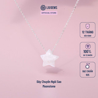 Dây Chuyền Bạc Nữ 925 Liugems Ngôi Sao Đá Mặt Trăng Năng Động, Cá Tính, Thời Trang DC27