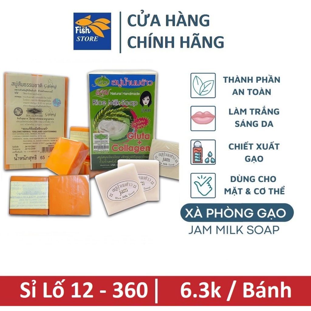 Xà Phòng Cám Gạo JAM THÁI LAN