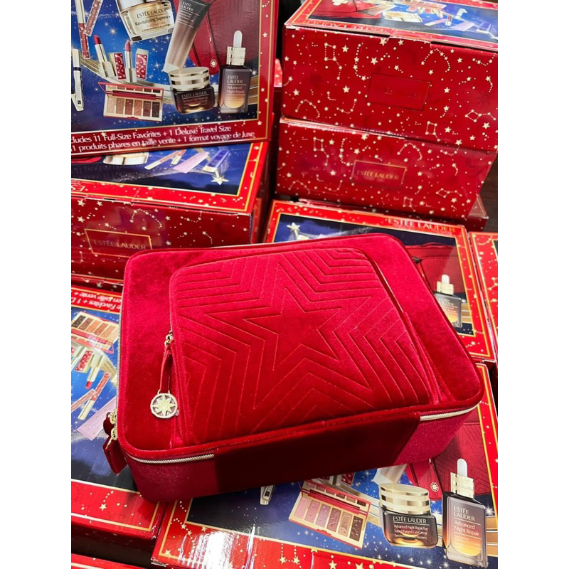 Túi vali Estee Lauder 2023 màu đỏ siêu đẹp
