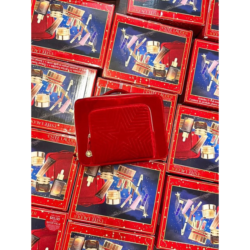 Túi vali Estee Lauder 2023 màu đỏ siêu đẹp