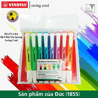 Bộ 8 bút dạ quang stabilo swing cool