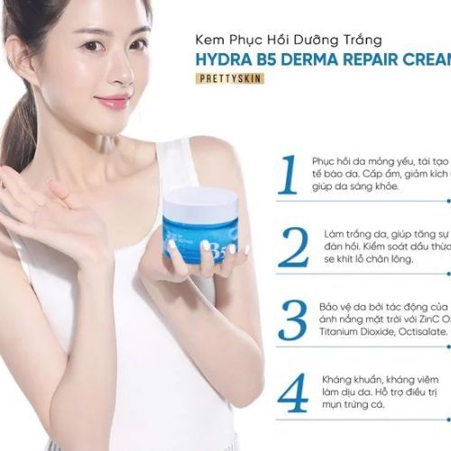 Kem Dưỡng Prettyskin Hydra B5 Derma Repair Phục Hồi, Dưỡng Trắng Da 52ml