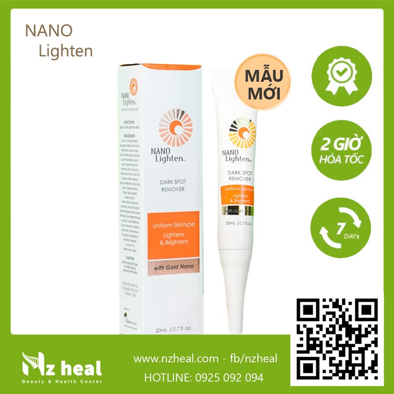 Serum giảm sạm nám, mờ thâm Nano Lighten Dark Spot Remover 20ml - USA