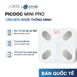 Cân sức khỏe thông minh picooc mini pro _ đo 13 chỉ số cơ thể _ phiên bản quốc tế _ app tiếng việt _ hàng chính hãng