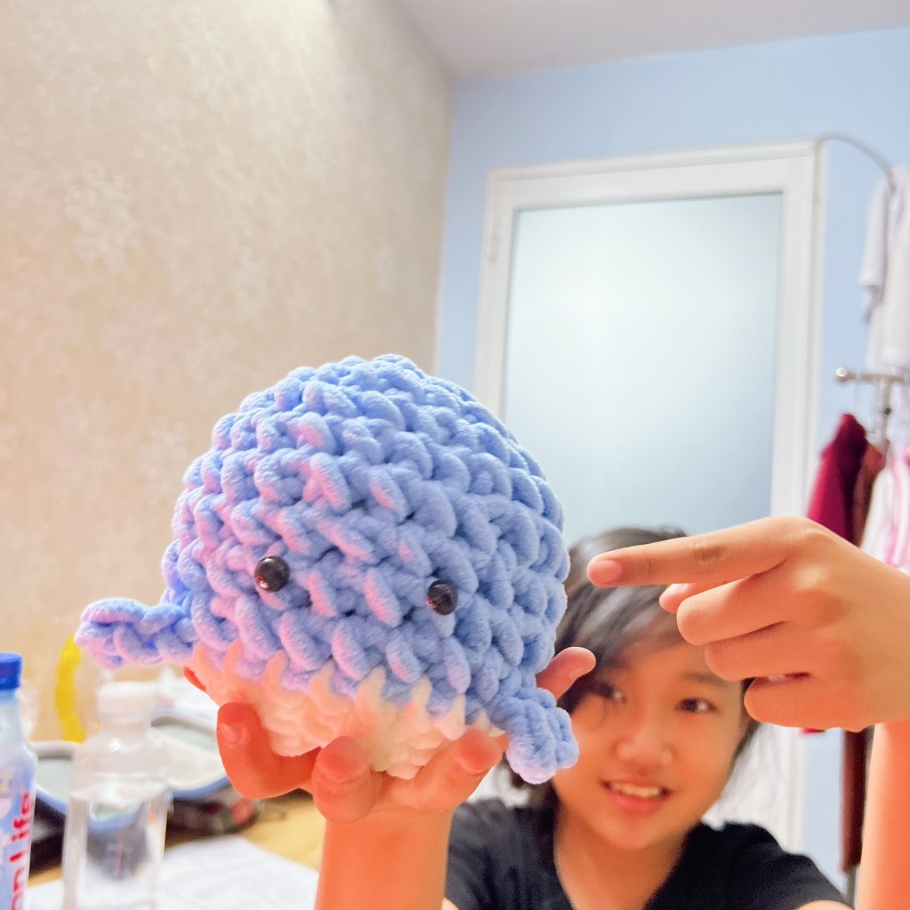 Cá Heo len nhung mềm mại, đồ chơi len handmade Lynlee21