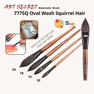 Cọ vẽ màu nước art secret lông sóc đầu lưỡi mèo , cọ oval - art secret 777 sq oval wash