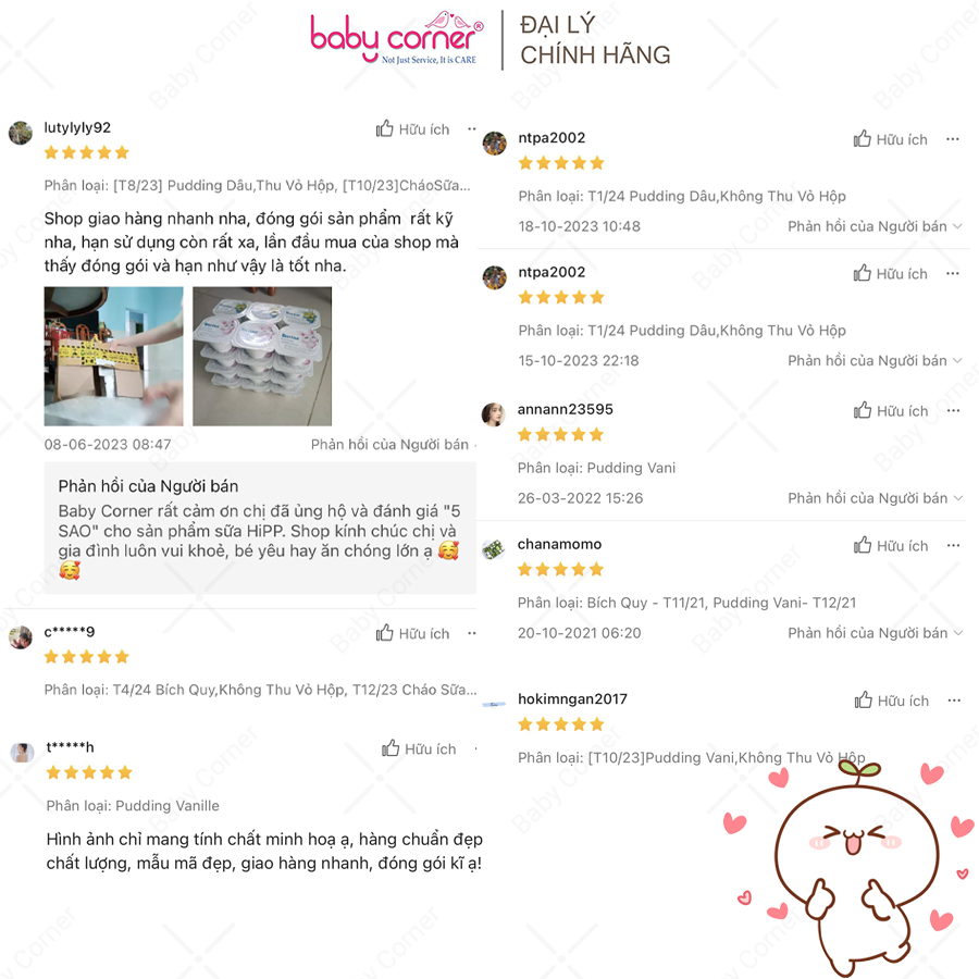 Cháo Sữa/ Pudding Burine Nhiều Vị Cho Bé 6M+