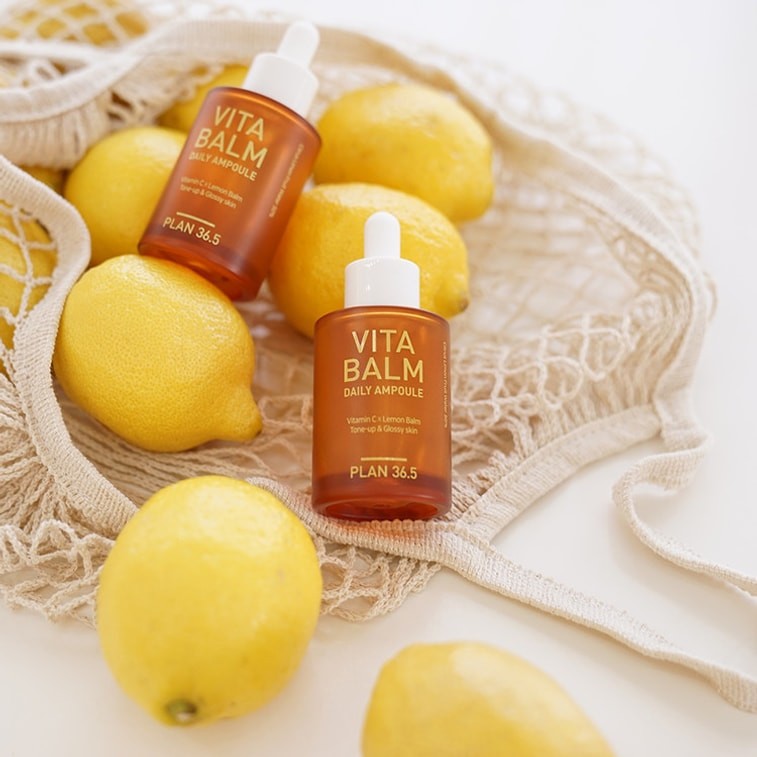 Tinh chất Vitamin C trắng da mờ thâm sạm chứa 50% chiết xuất C từ Chanh tươi, B5 & Hoa cúc VITA BALM