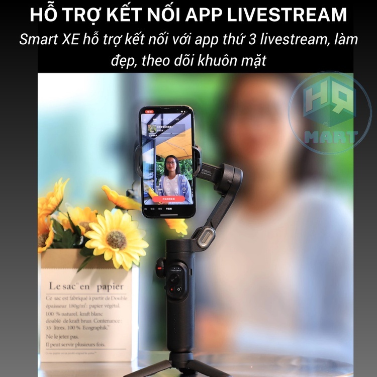 Gimbal chống rung 3 trục AOCHUAN Smart XE, Cây chống rung chụp ảnh và quay video chuyên nghiệp, Trong lượng nhẹ chỉ 350g