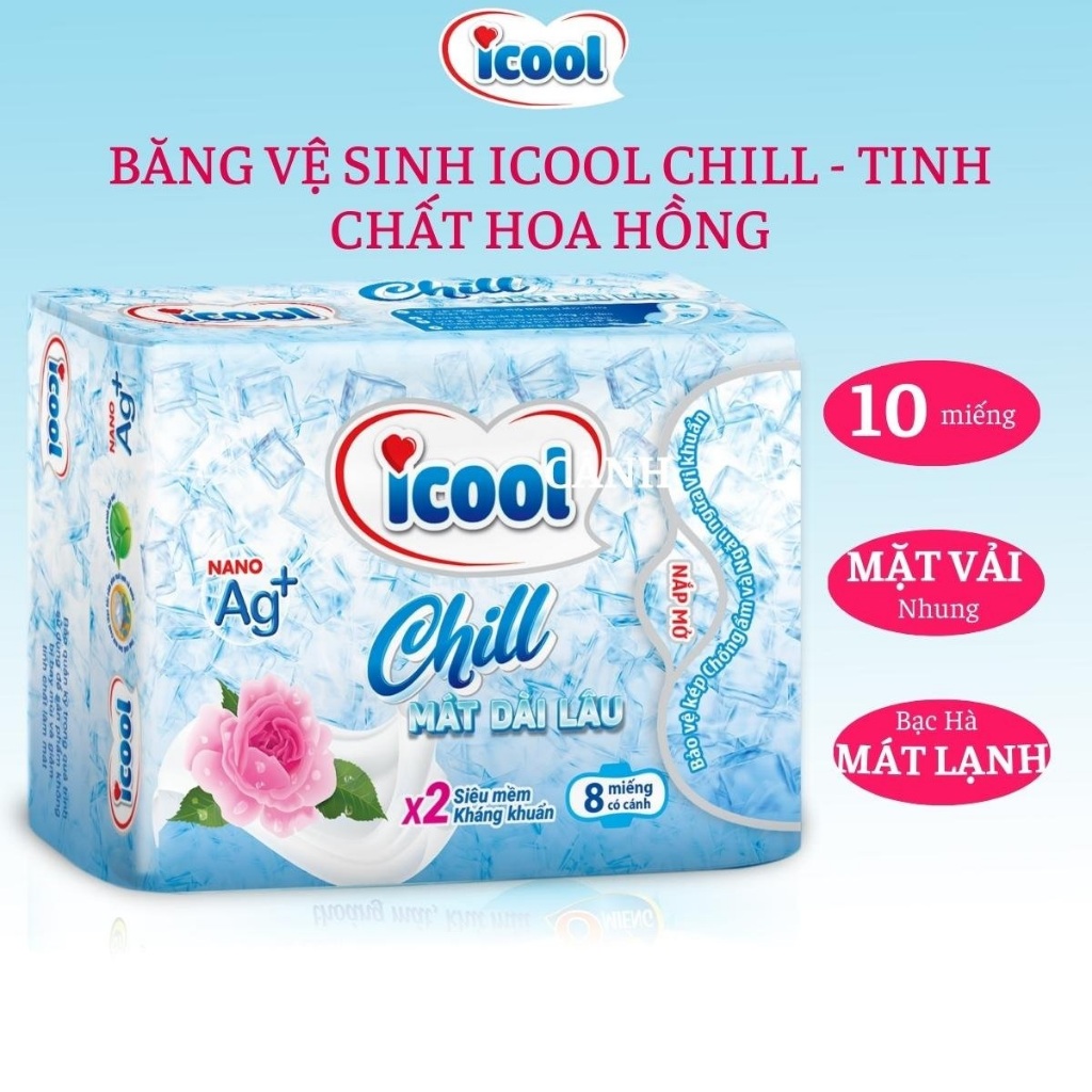 Băng vệ sinh Icool Chill mặt vải nhung siêu mềm