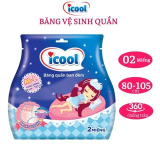 Băng vệ sinh dạng quần ICOOL 2 miếng siêu thấm chống tràn {1 gói}