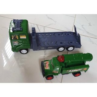 Đồ chơi xe quân sự chở tên lửa chạy đà