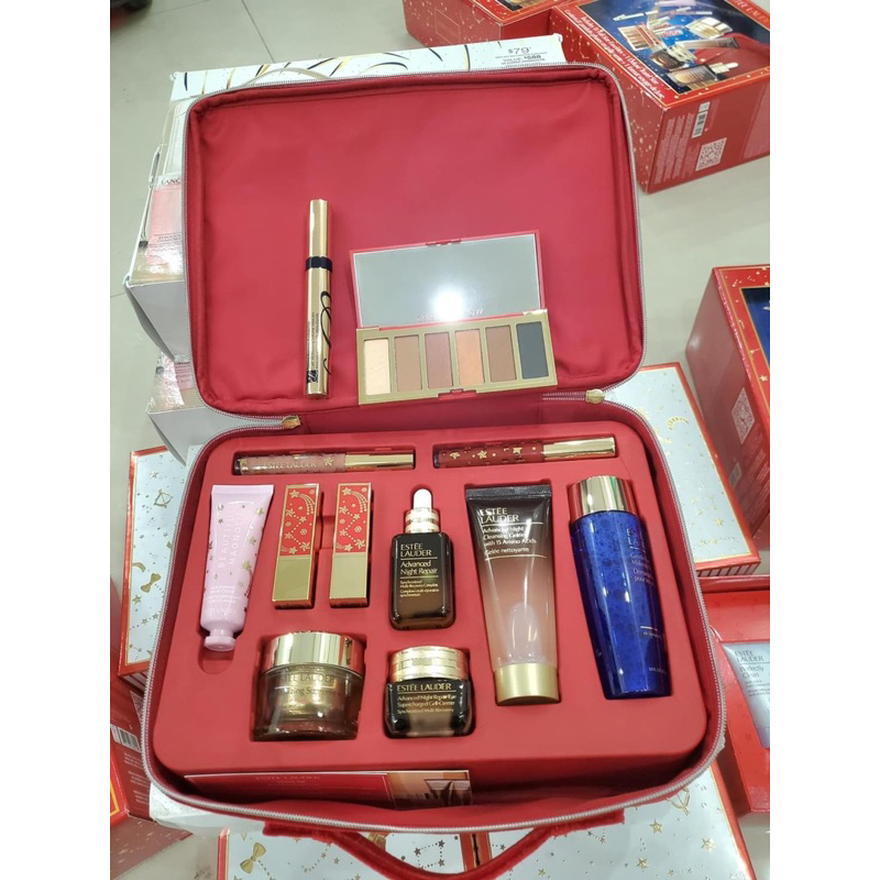 Set Dưỡng da 13 món Estee Lauder năm 2023 + vali đỏ siêu hot