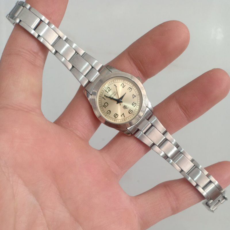 Đồng hồ si nữ hiệu ROYAL CROWN màu bạc