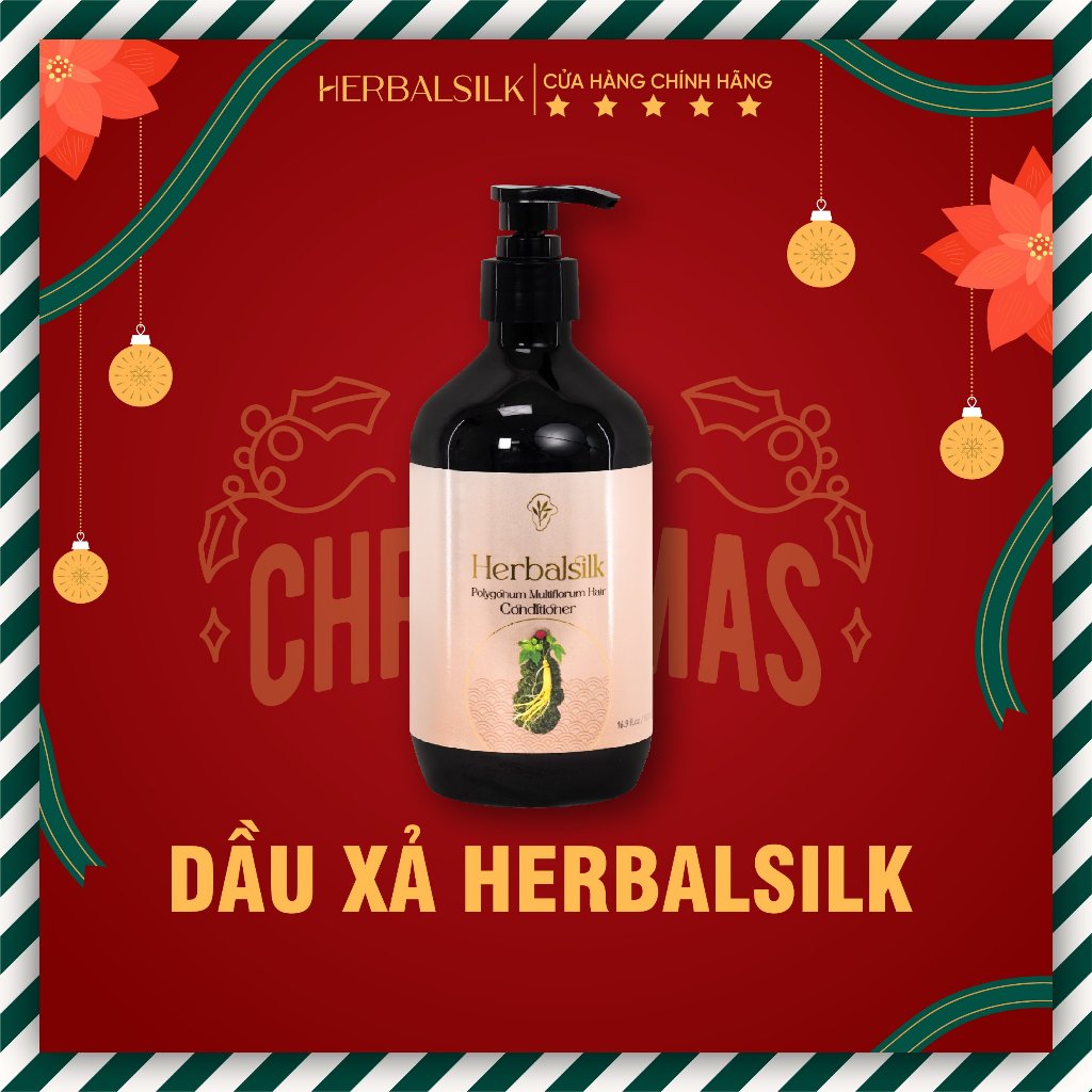 Dầu Xả Giảm Rụng Tóc, Mềm Mượt, Không Làm Bết Tóc HERBALSILK Nhân Sâm, Hà Thủ Ô - 500ml