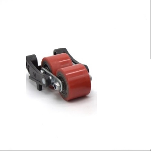 Trọn bộ càng cùm và bánh xe nâng tay kích thước bánh 80x70mm má bánh và cốt bánh lắp đầu mũi càng xe 2500kg-3000kg