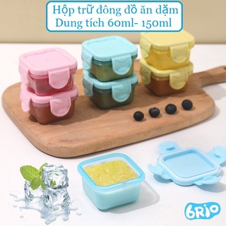 Hộp trữ đông có nắp đựng đồ ăn dặm an toàn cho bé