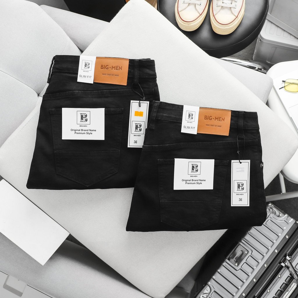 Quần short jean đen thời trang cỡ đại bigsize nam < 140kg